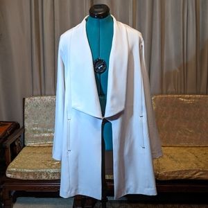 NWT Andrew Marc White Light Gray Blazer Cardigan